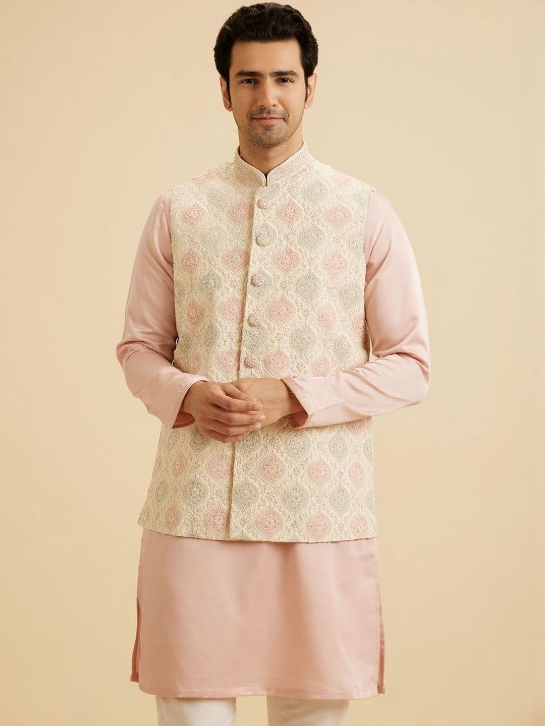 Manyavar Embroidered Nehru Jackets - view 1