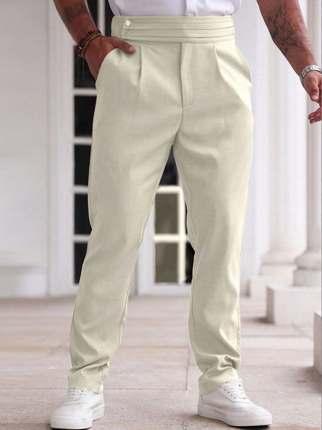 R.Code by The Roadster Life Co. Men Pleated Trousers - view 1