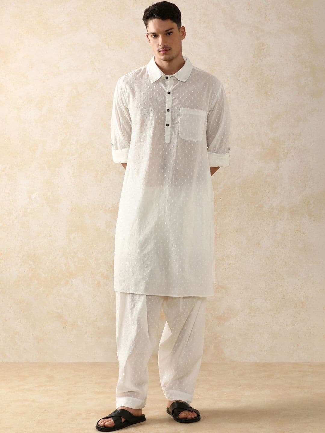 Anouk Men Printed Pathani Kurta - view 1