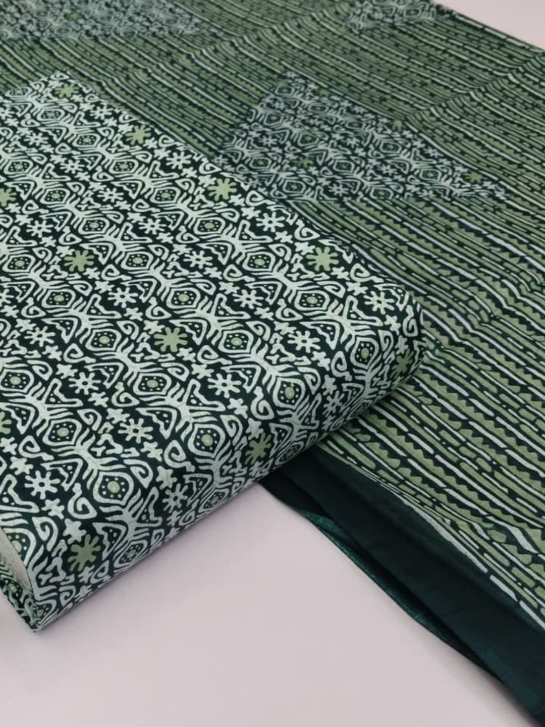 Keshar Printed Pure Cotton Unstitched Dress Material - view 1