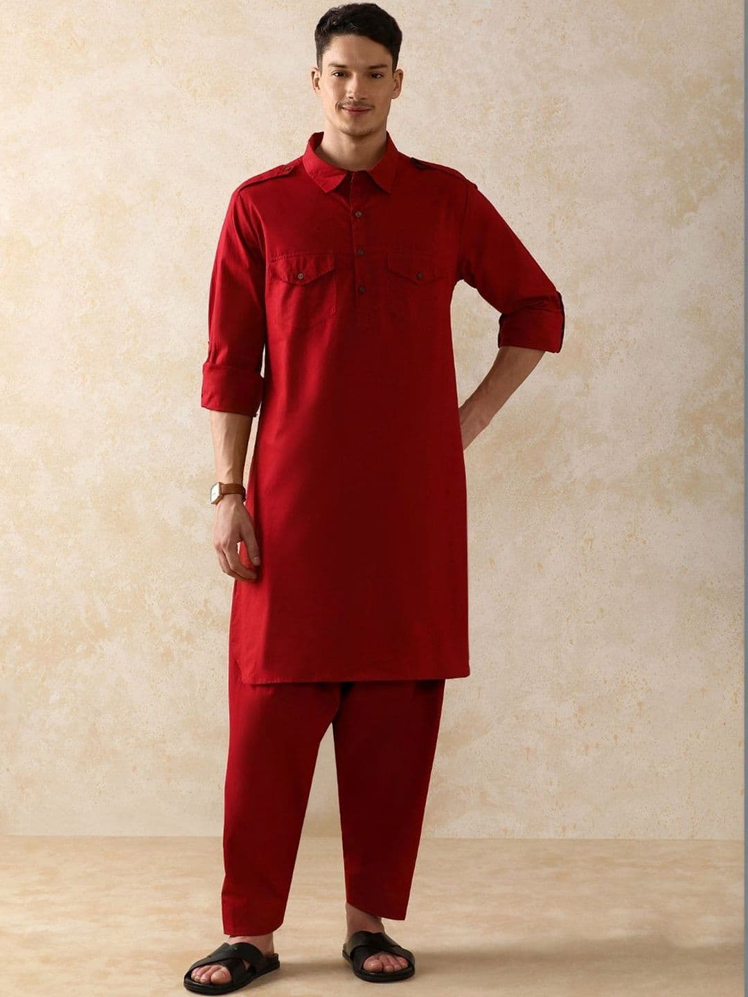 Anouk Men Pathani Kurta - view 1