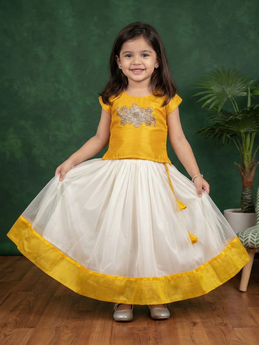 STANWELLS KIDS Girls Embroidered Printed Lehenga Choli Dress - view 1