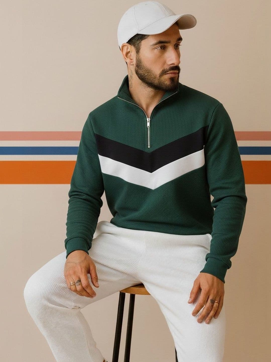 Mobox Men Colourblocked Polo Collar T-shirt - view 1