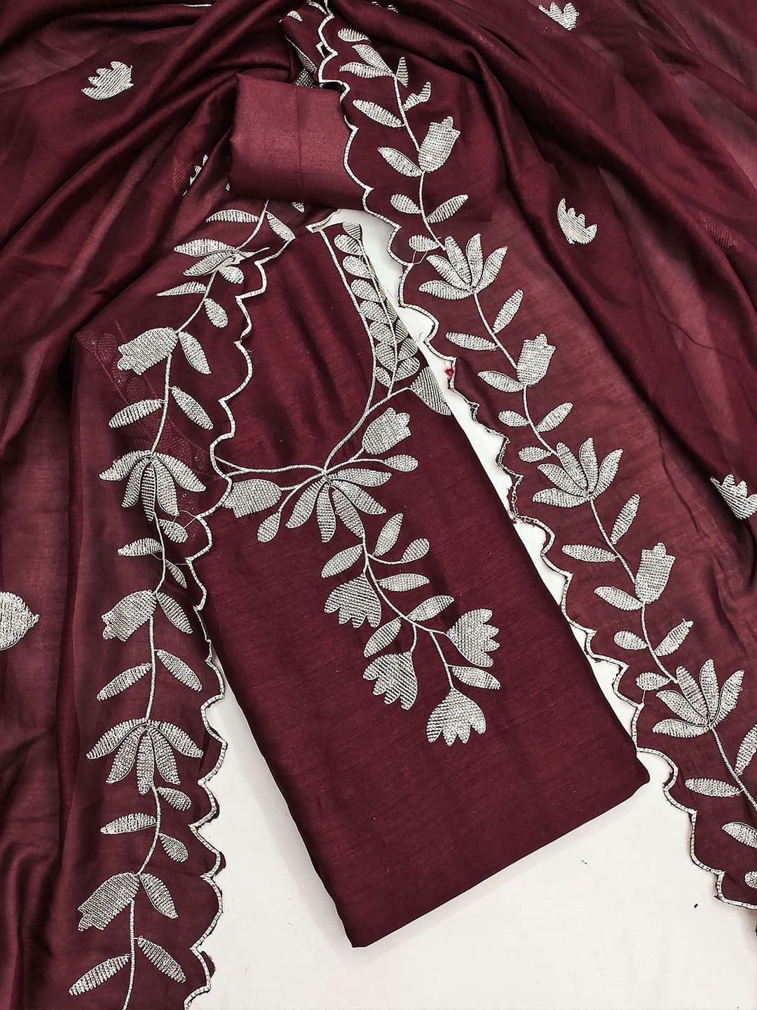 Maroosh Embroidered Unstitched Dress Material - view 1