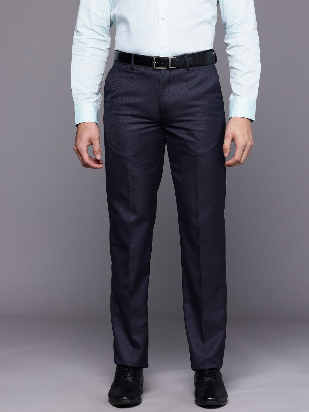 Louis Philippe Men Textured Formal Trousers - view 1
