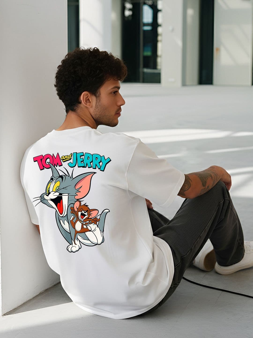 URBANPEAK Men Printed Drop-Shoulder Sleeves T-shirt - view 1