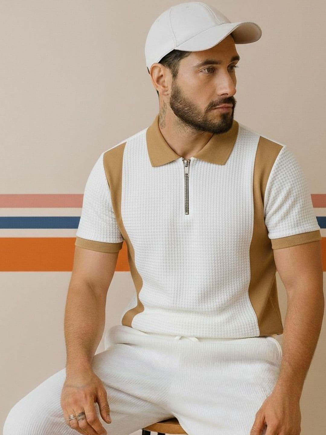 Mobox Men Colourblocked Polo Collar T-shirt - view 1