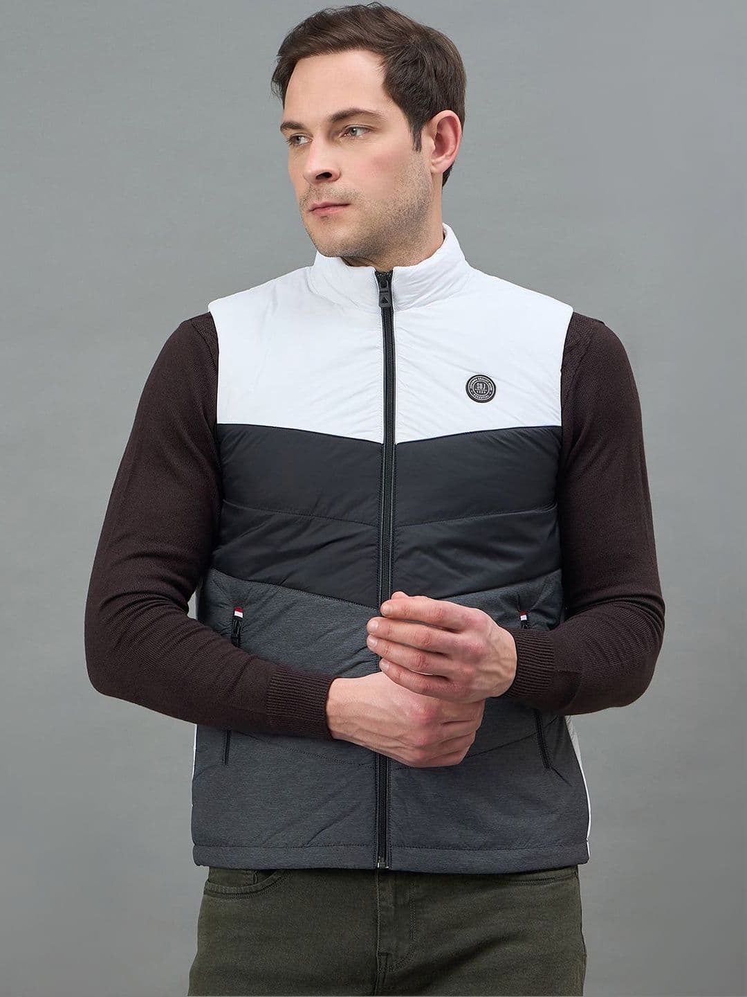 Duke Men Colourblocked Lightweight Puffer Jacket - view 1