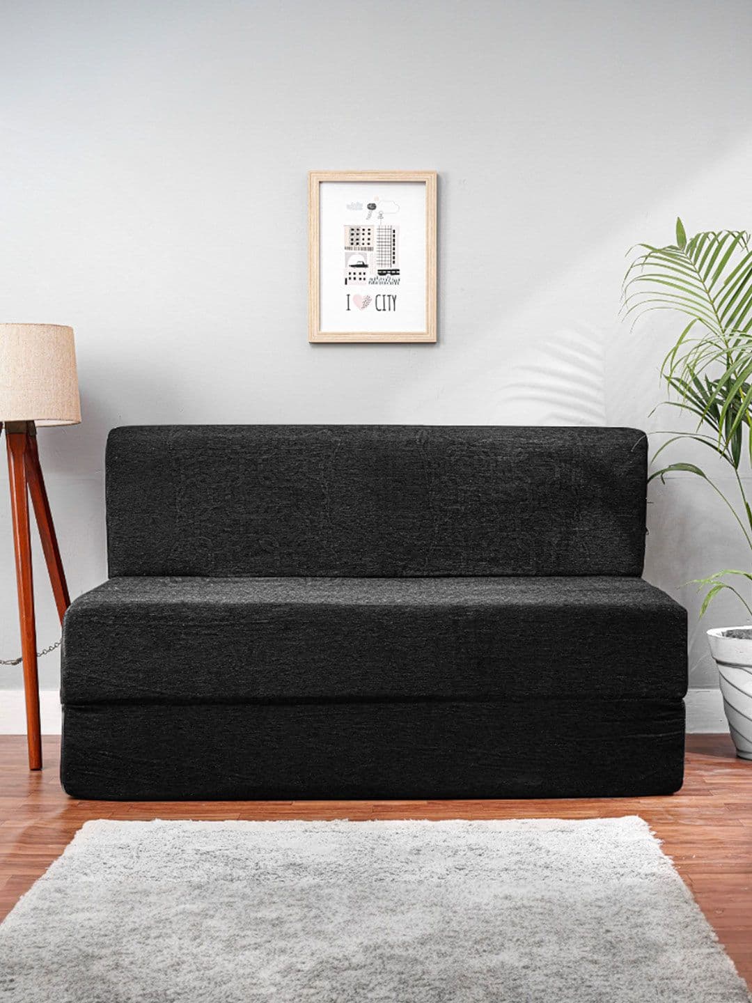 Solis Primus Comfort for all Solis Primus Comfortable Two Seater Black Comfort Sofa-Bed - view 1