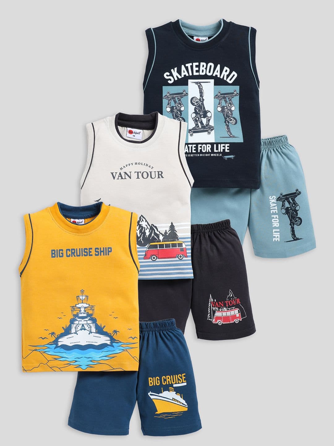 Mars Infiniti Unisex Kids Printed T-shirt with Shorts - view 1