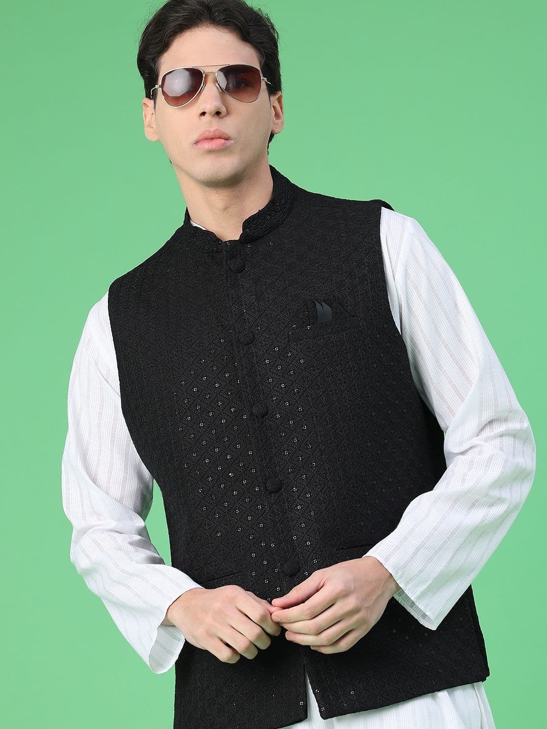V-Mart Woven Nehru Jackets - view 1