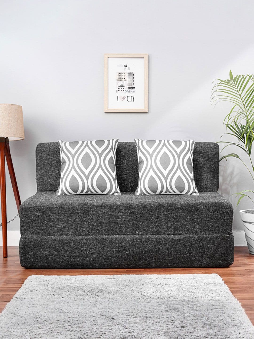 Solis Primus Comfort for all Solis Primus Comfortable Two Seater Grey 2 Seater Sofa-Bed - view 1