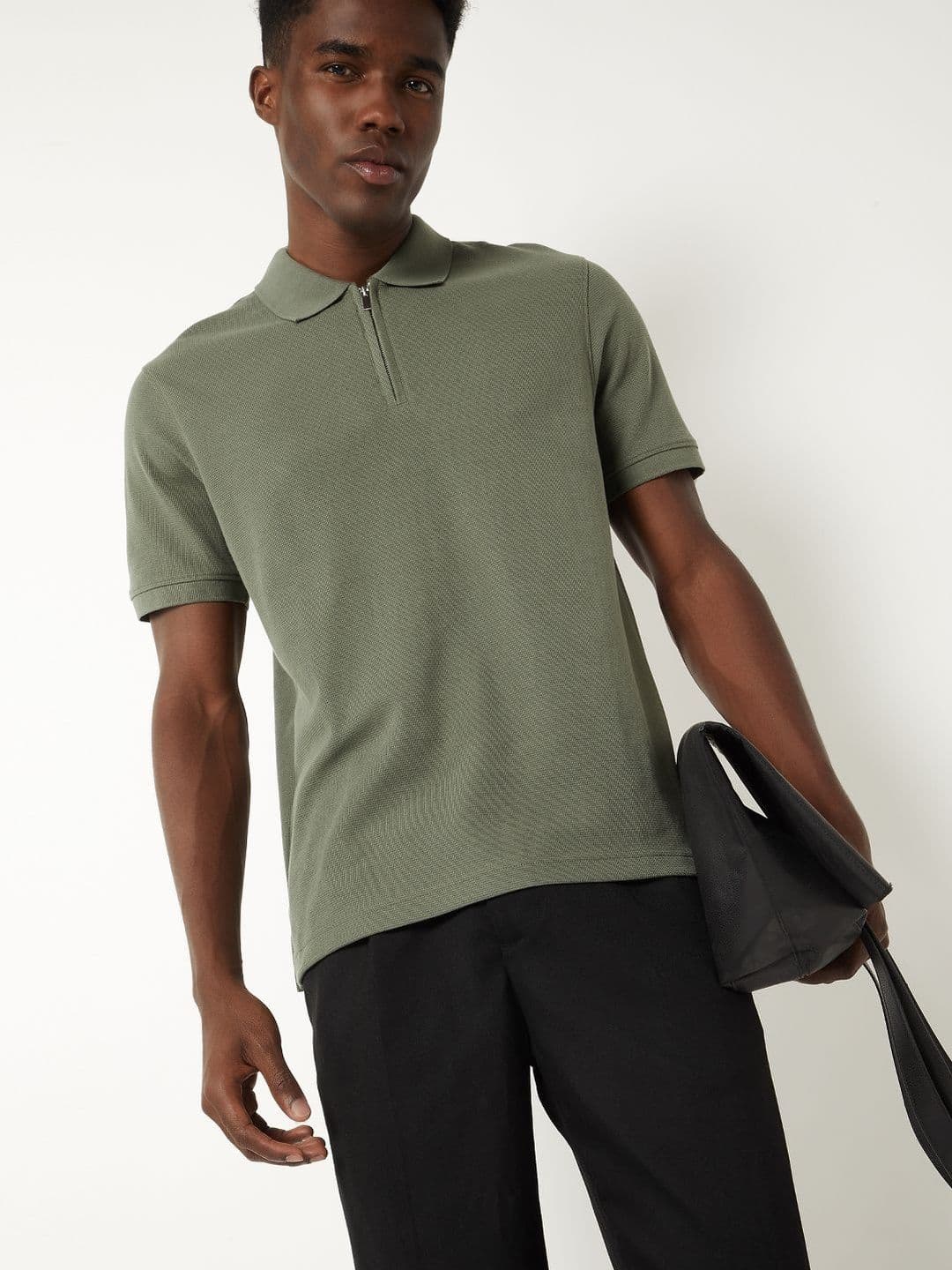 max Men Polo Collar Pure Cotton T-shirt - view 1