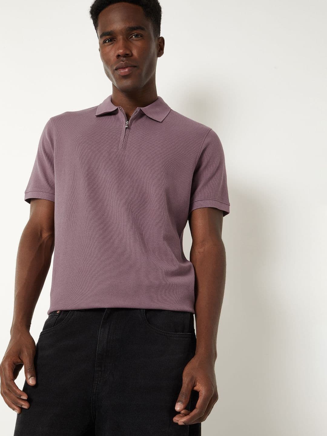 max Men Polo Collar Pure Cotton T-shirt - view 1