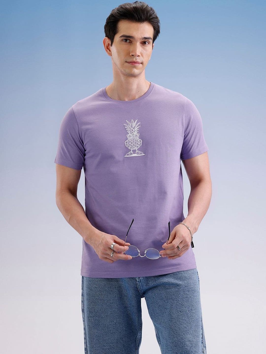 WROGN Men Printed Slim Fit T-shirt - view 1