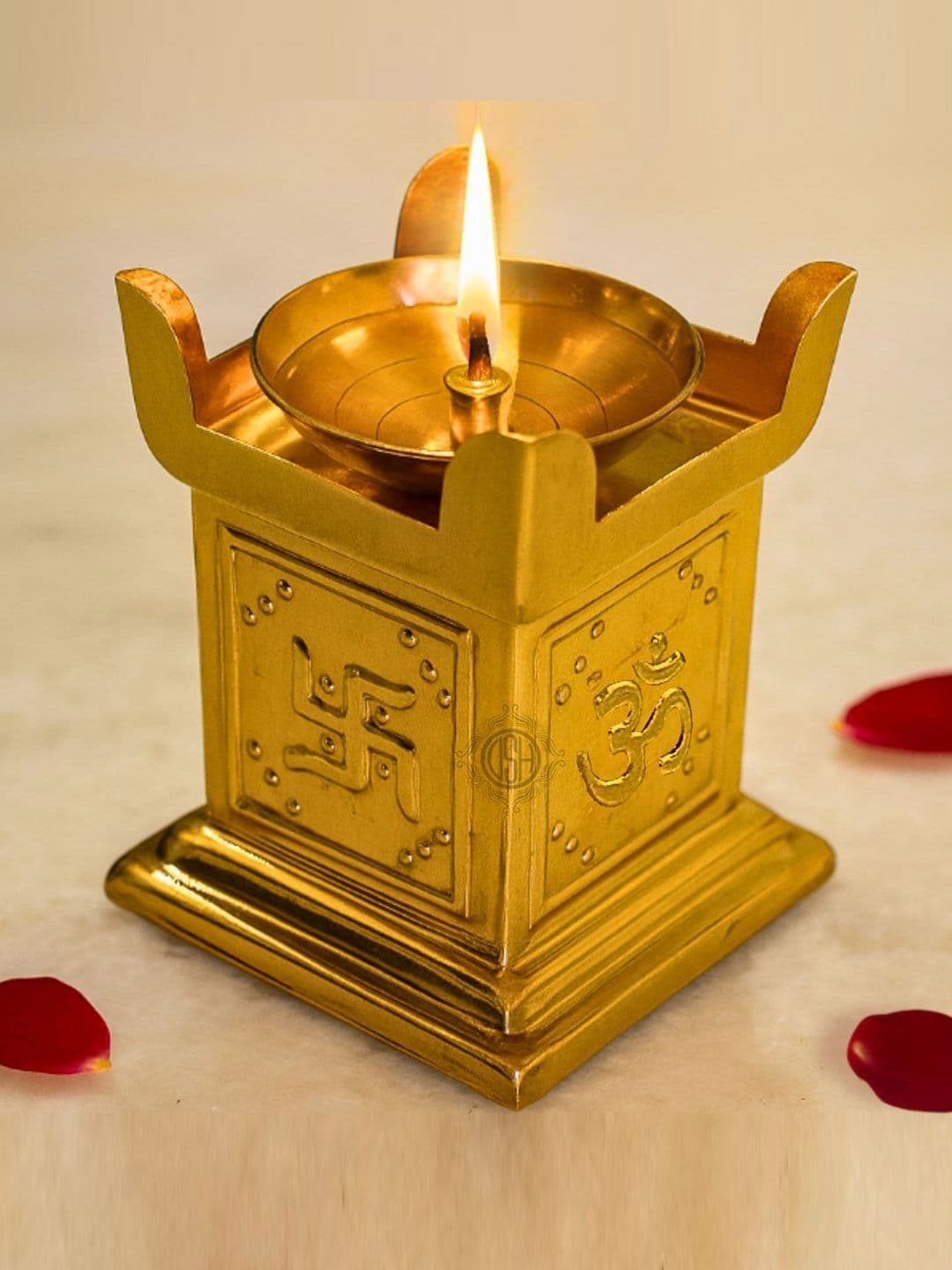 DSH Crafting Your Curiosity Yellow Textured Tulsi Deepak Diyas - view 1