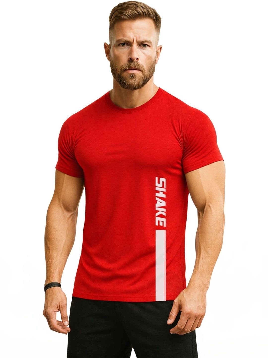 3Colors Men Typography Printed Moisture Wicking T-shirt - view 1