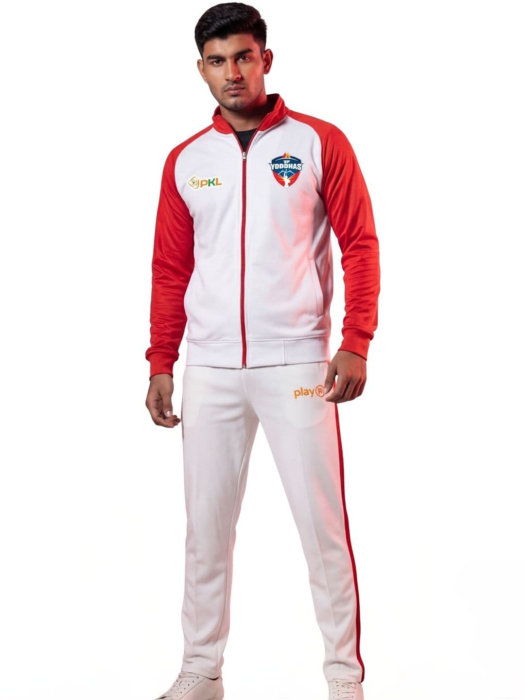 playR Men Colourblocked Mock Collar Mid-Rise Tracksuits - view 1