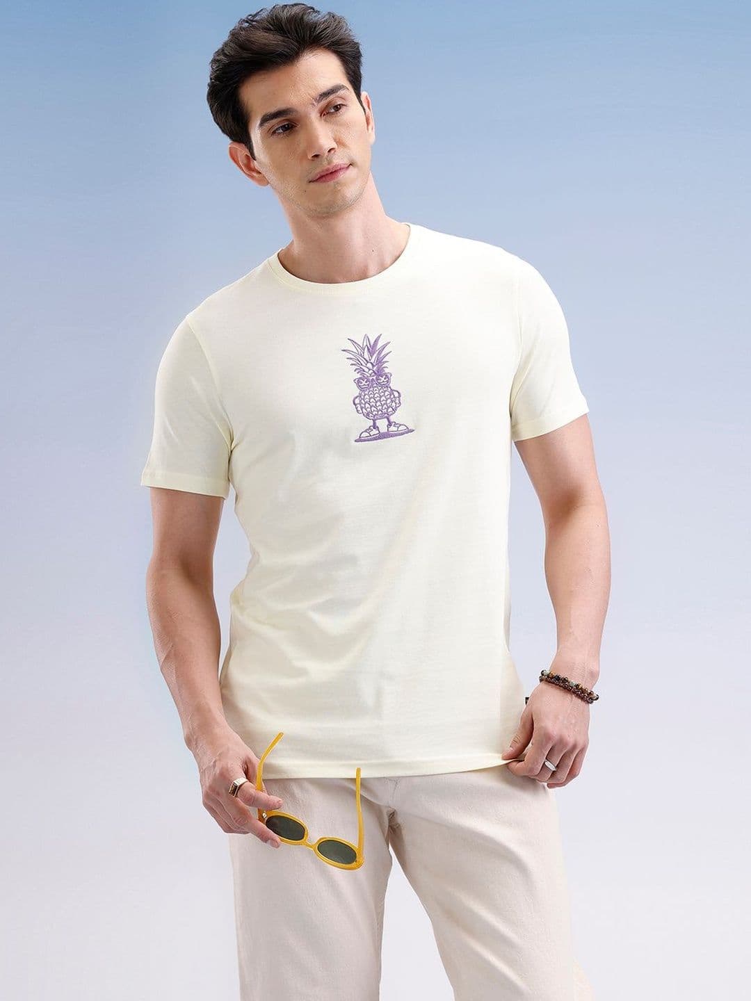 WROGN Men Printed Slim Fit T-shirt - view 1
