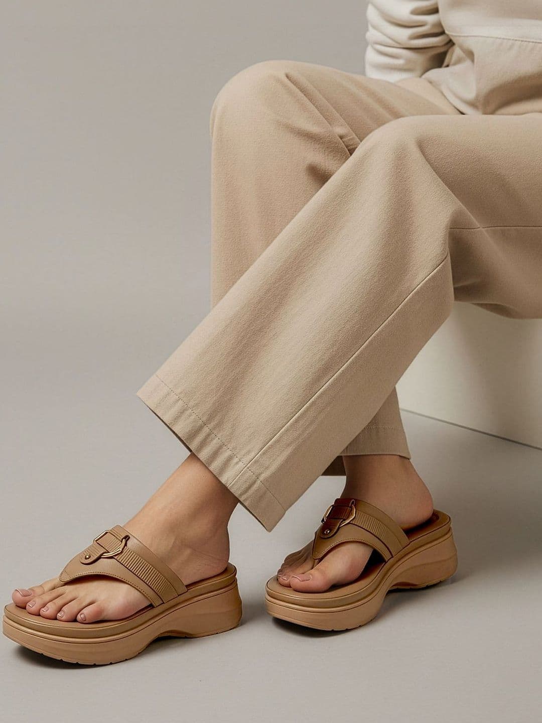 The Roadster Lifestyle Co Round Toe Wedge Sandals Heels - view 1