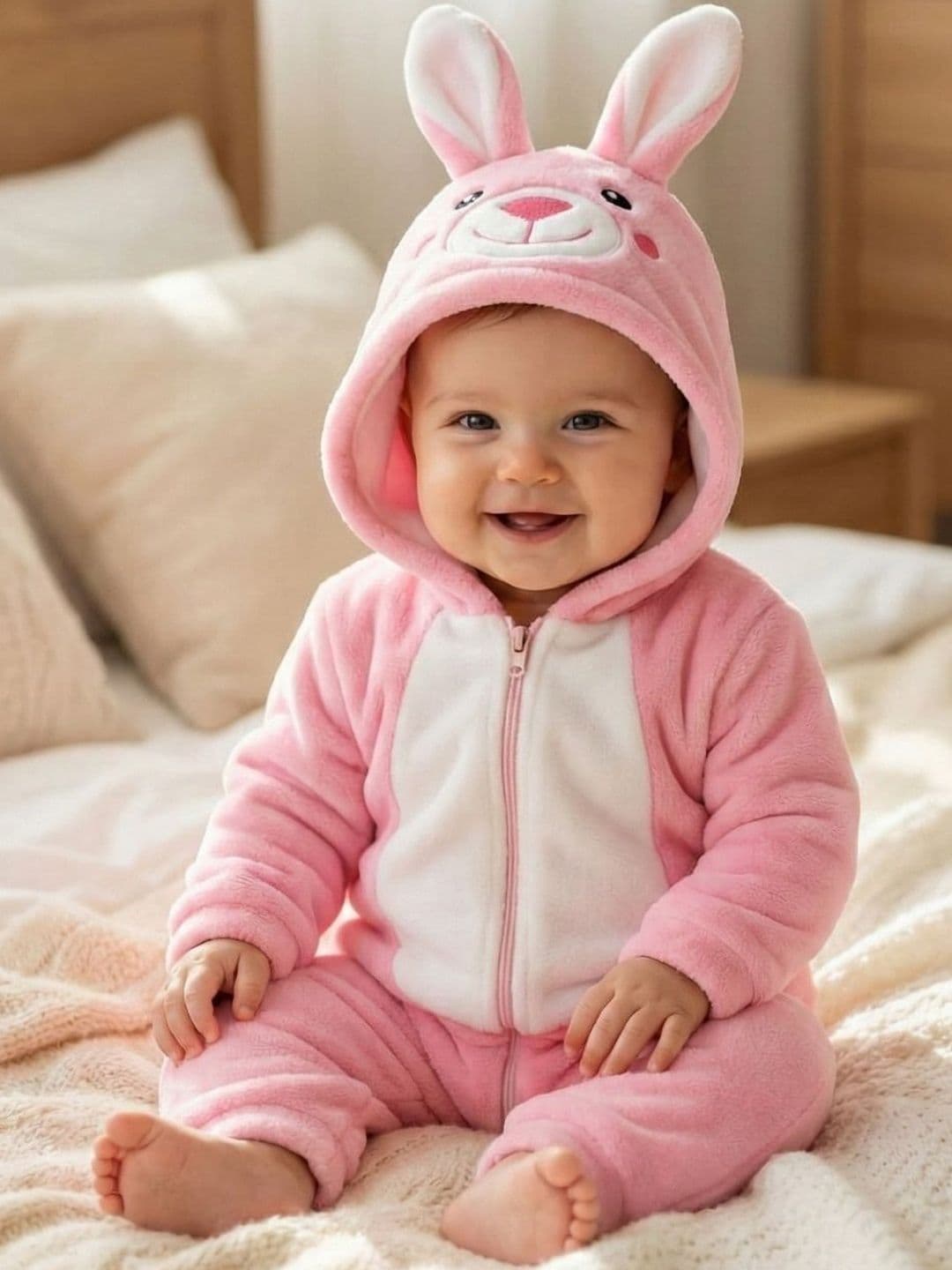 BabyZone Infants Hooded Rompers - view 1
