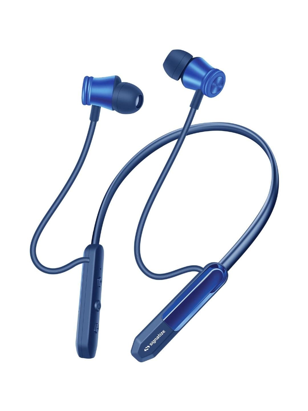 SIGNATIZE SZ-1212 Blue Wireless Neckband Bluetooth v5.4 Dual Pairing 20+ Hrs Playback - view 1
