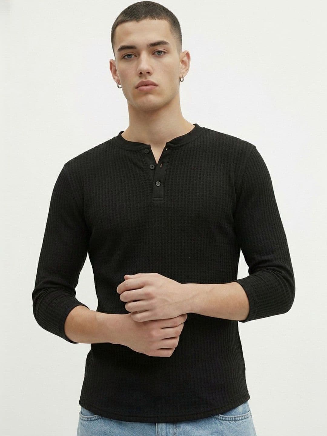 glitchez Men Henley Neck T-shirt - view 1