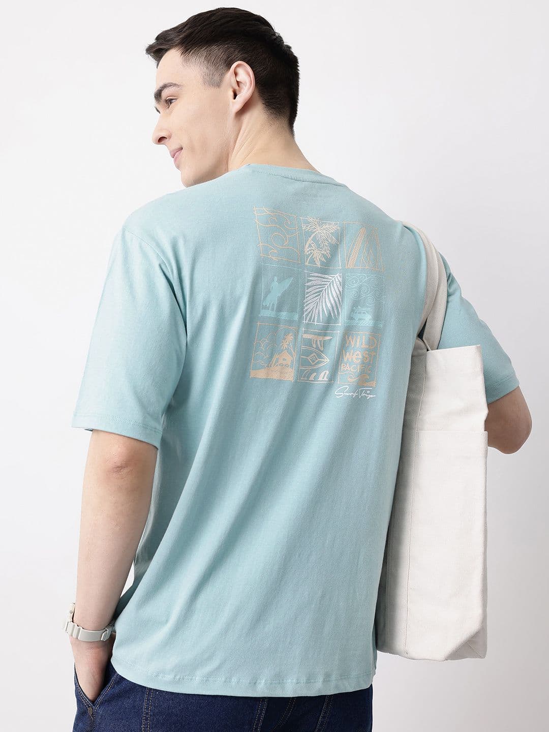 Mast & Harbour Graphic Printed Pure Cotton T-shirt - view 1