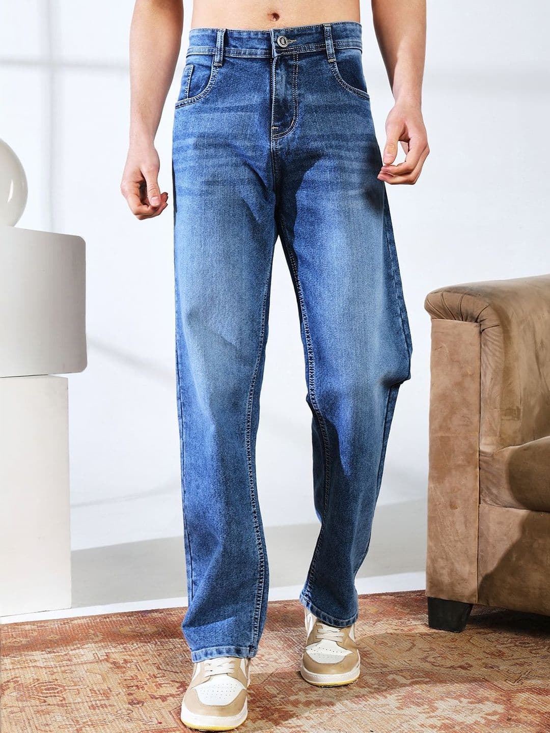 DENIMLOOK Men Mid-Rise Light Fade Stretchable Jeans - view 1