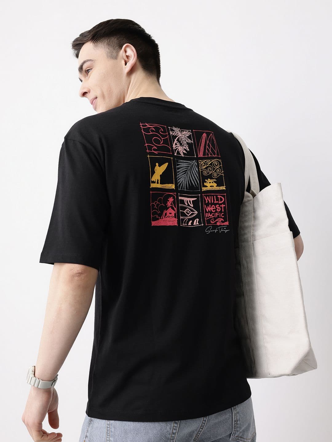 Mast & Harbour Graphic Printed Pure Cotton T-shirt - view 1
