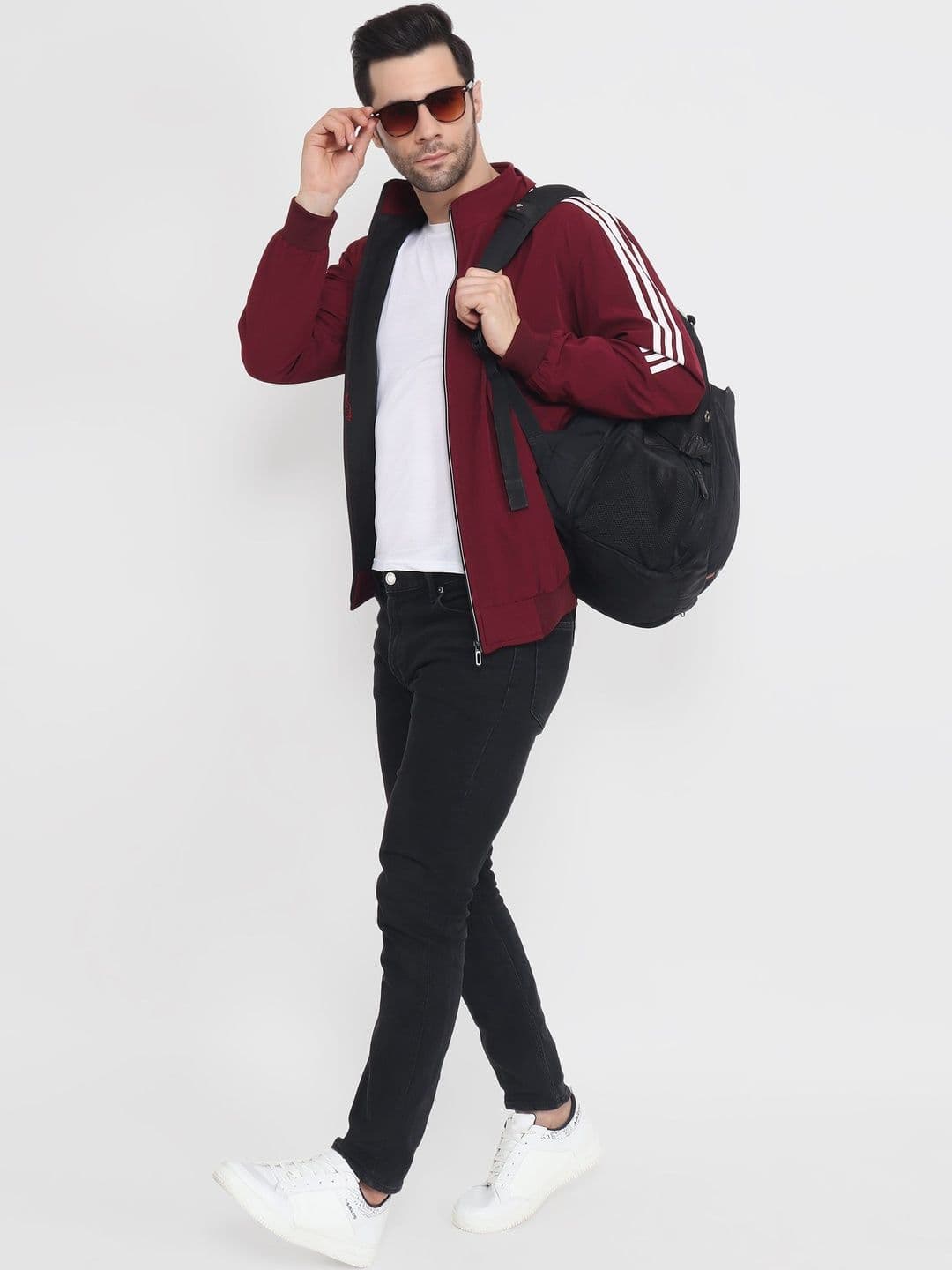 YAQR Men Colourblocked Windcheater Bomber Jacket - view 1
