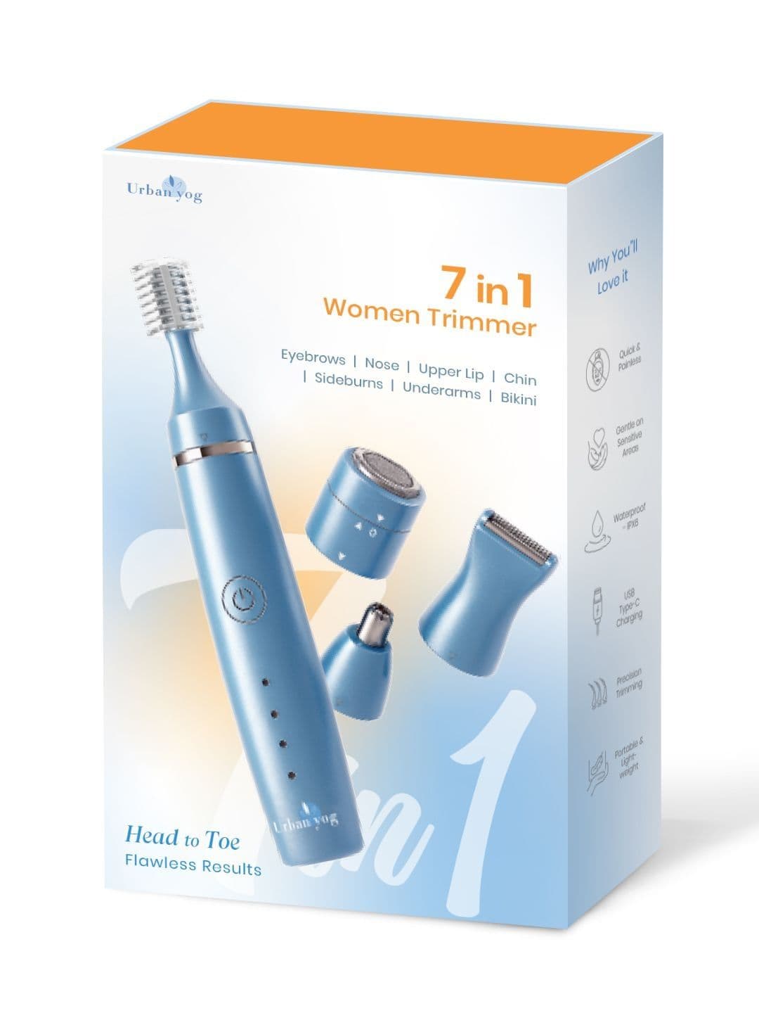 URBANYOG 7-In-1 Women Trimmer For Eyebrows Chin & Upper Lip - view 1