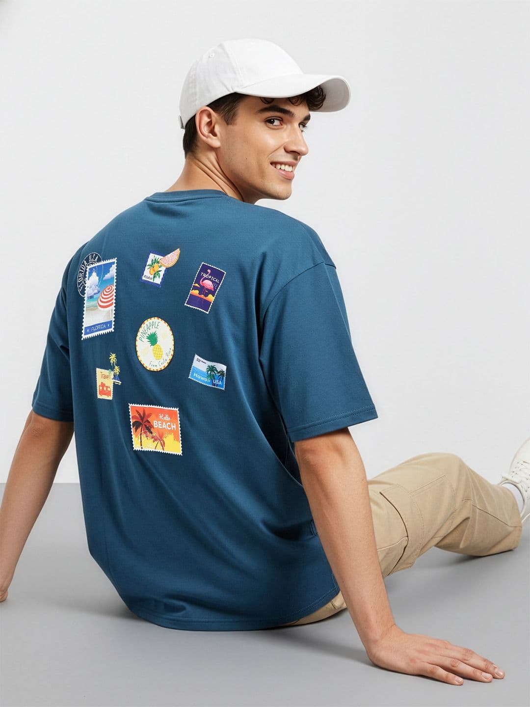 Mast & Harbour Photographic Conversational Printed Relaxed Fit T-shirt - view 1
