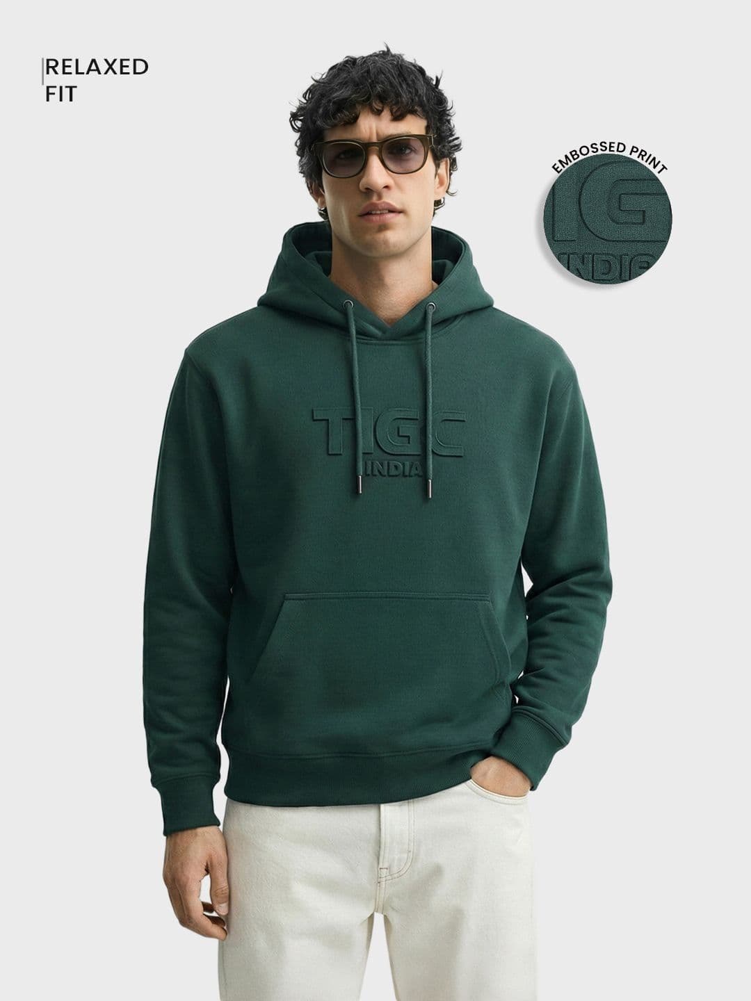 The Indian Garage Co Men Printed Hooded Sweatshirt - view 1