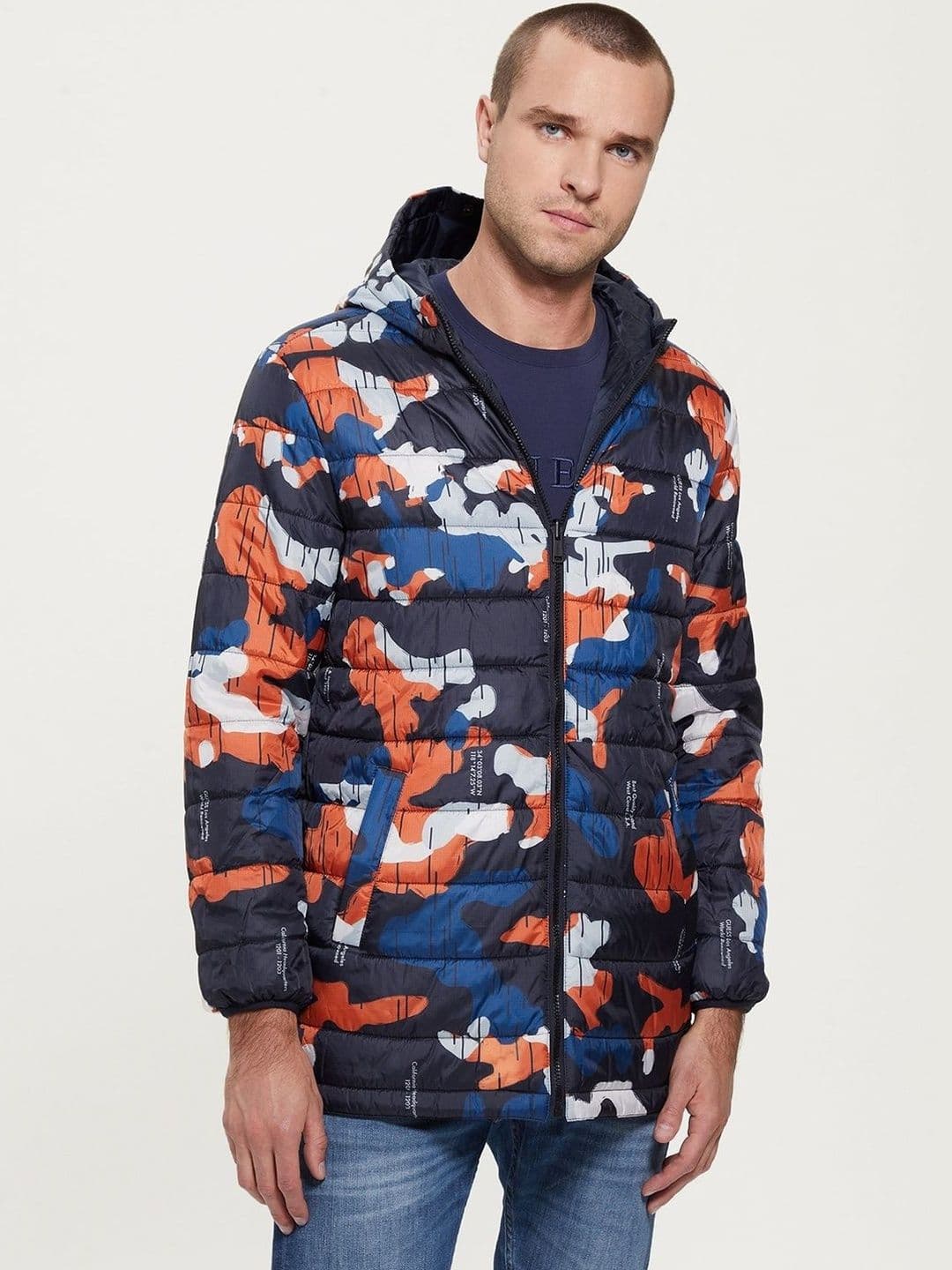 GUESS Men Camouflage Reversible Puffer Jacket - view 1