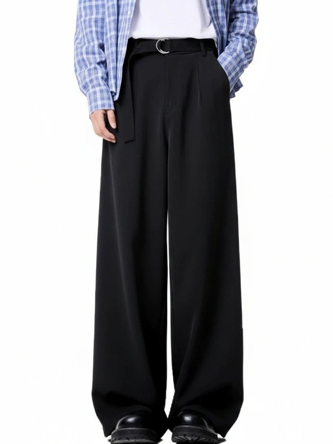 ANDREW HILL Men Loose Fit Easy Wash Pleated Trousers - view 1