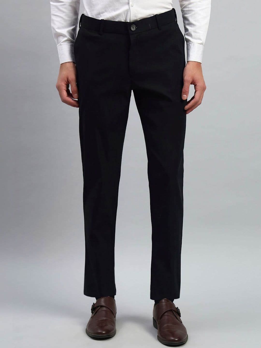 AXNIS Men Smart Slim Fit Wrinkle Free Trousers - view 1