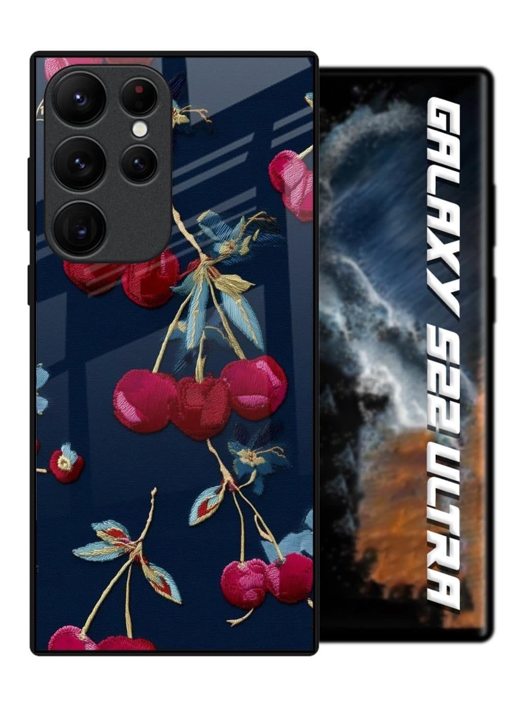 QRIOH Floral Printed Samsung Galaxy S22 Ultra Back Case Mobile Accessories - view 1
