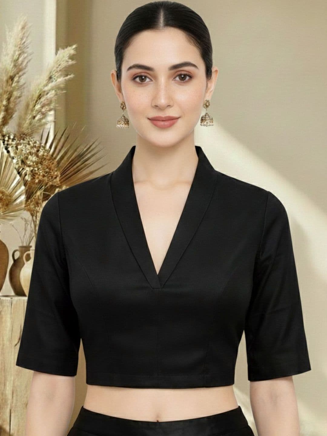 Thevasa Solid Saree Blouse - view 1