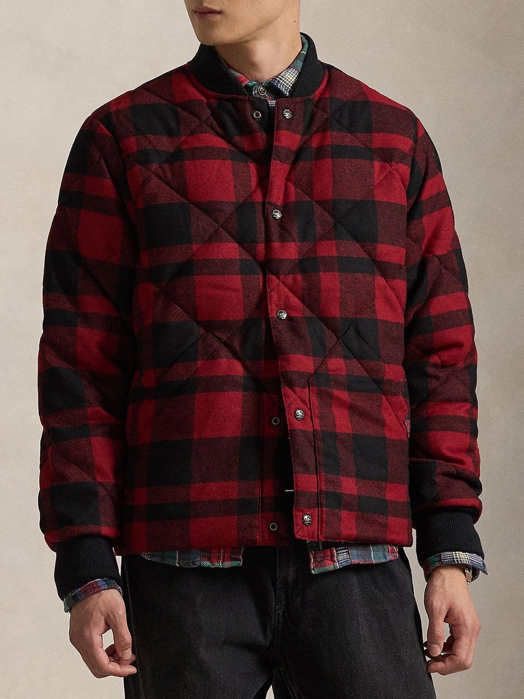 Polo Ralph Lauren Checked Spread Collar Bomber Jackets - view 1