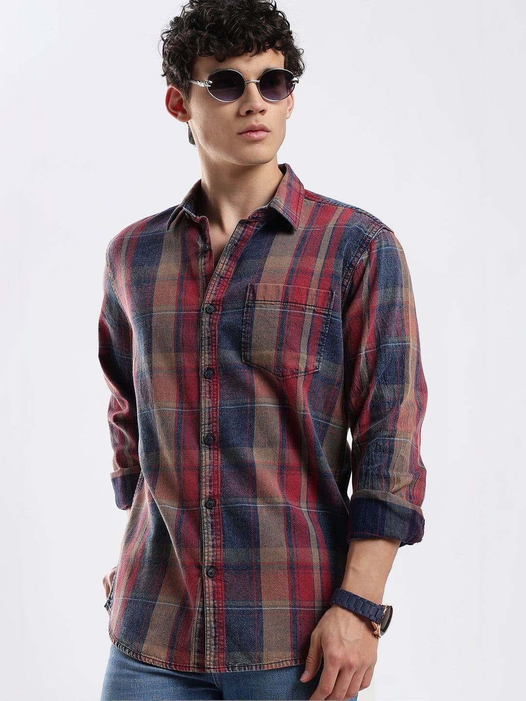 HERE&NOW Men Slim Fit Tartan Checks Checked Casual Shirt - view 1