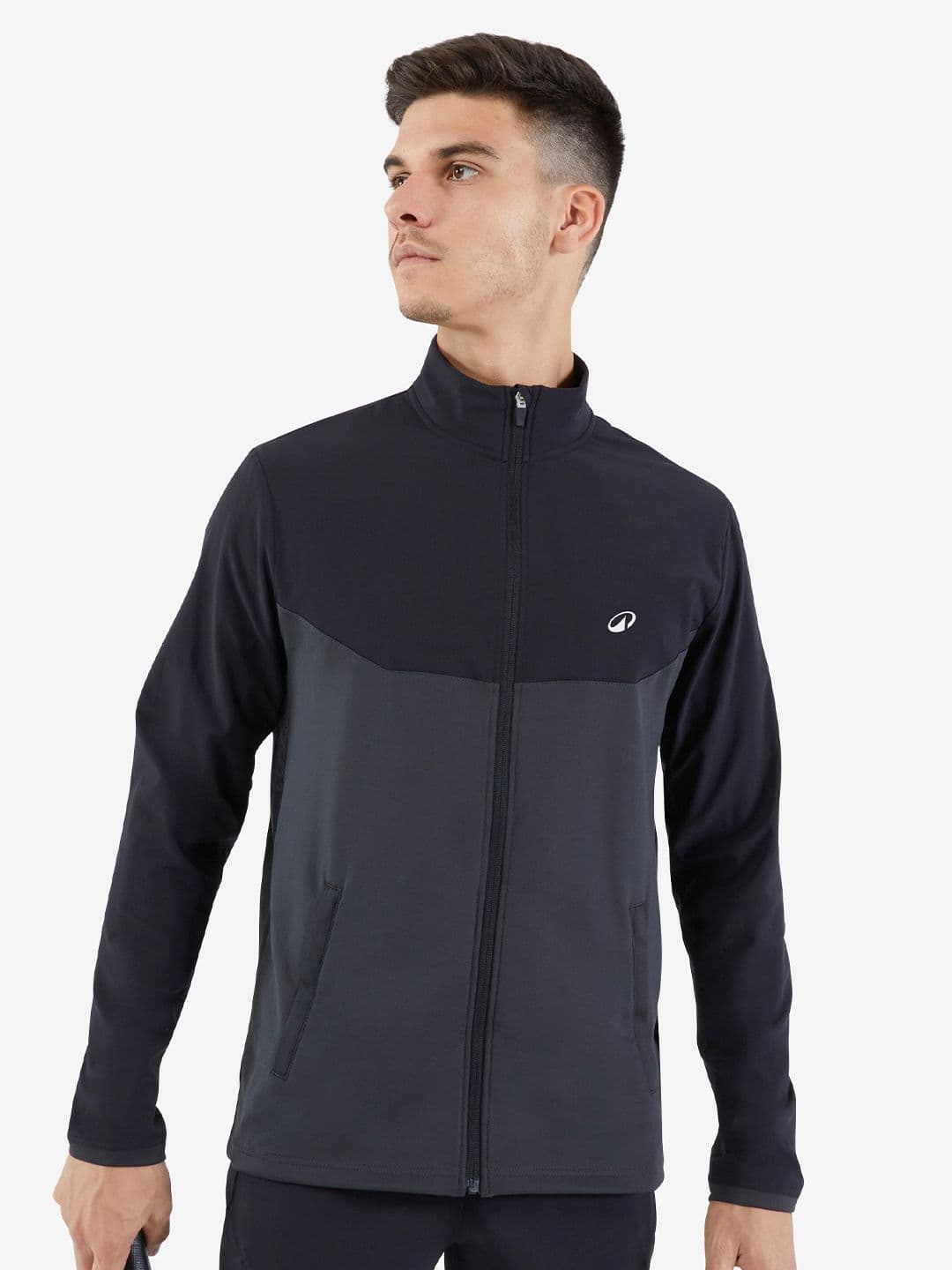 Decathlon Kuikma - Men Black and Grey TJA500 Lightweight Tennis Jackets - view 1