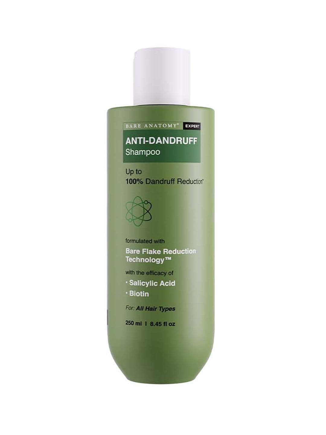 Bare Anatomy Anti-Dandruff Shampoo with Salicylic Acid + Biotin & Menthol 250ml - view 1