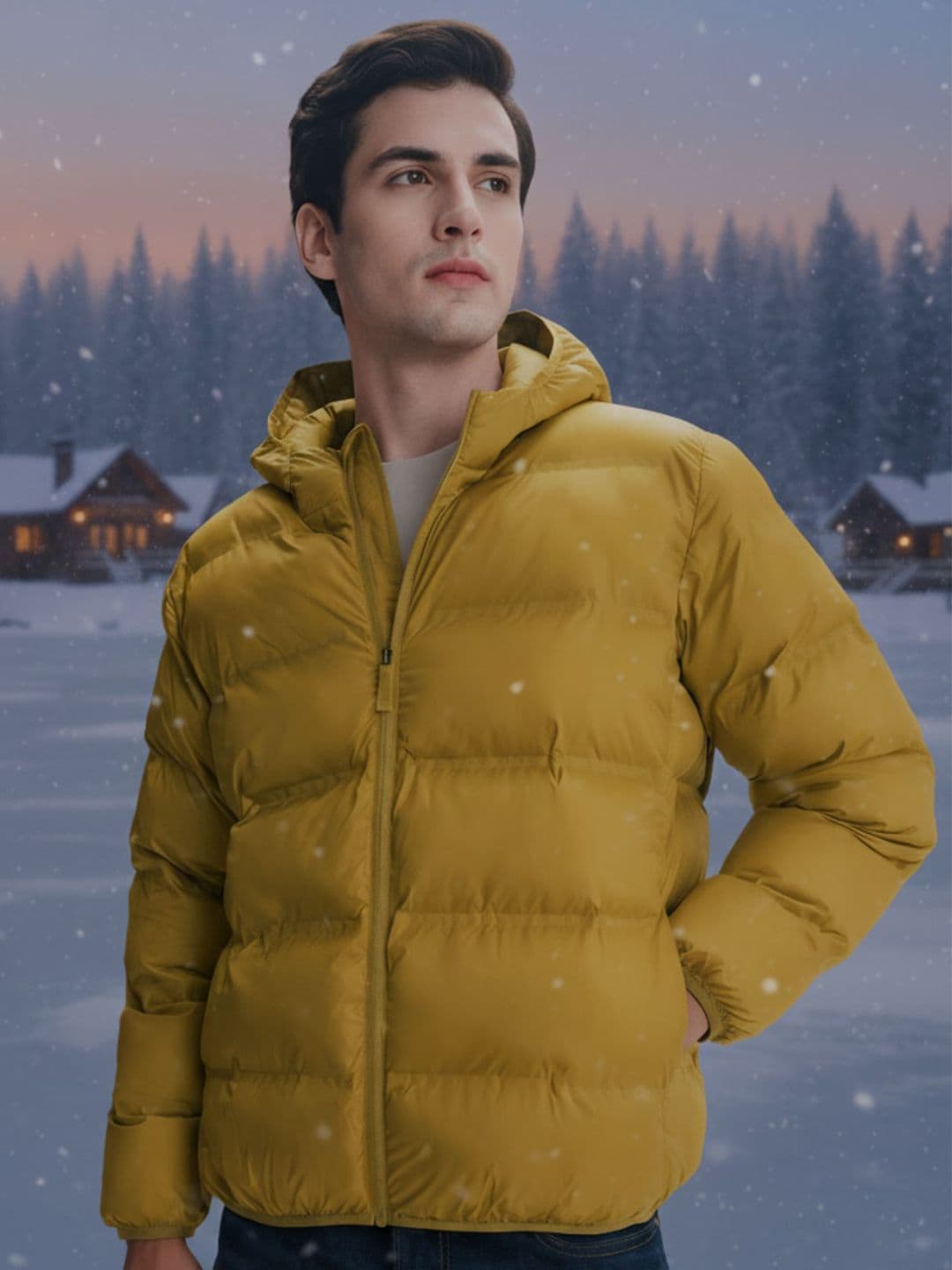 XYXX Men Ultra-Warm Hevay Winter Hooded Puffer Jacket - view 1