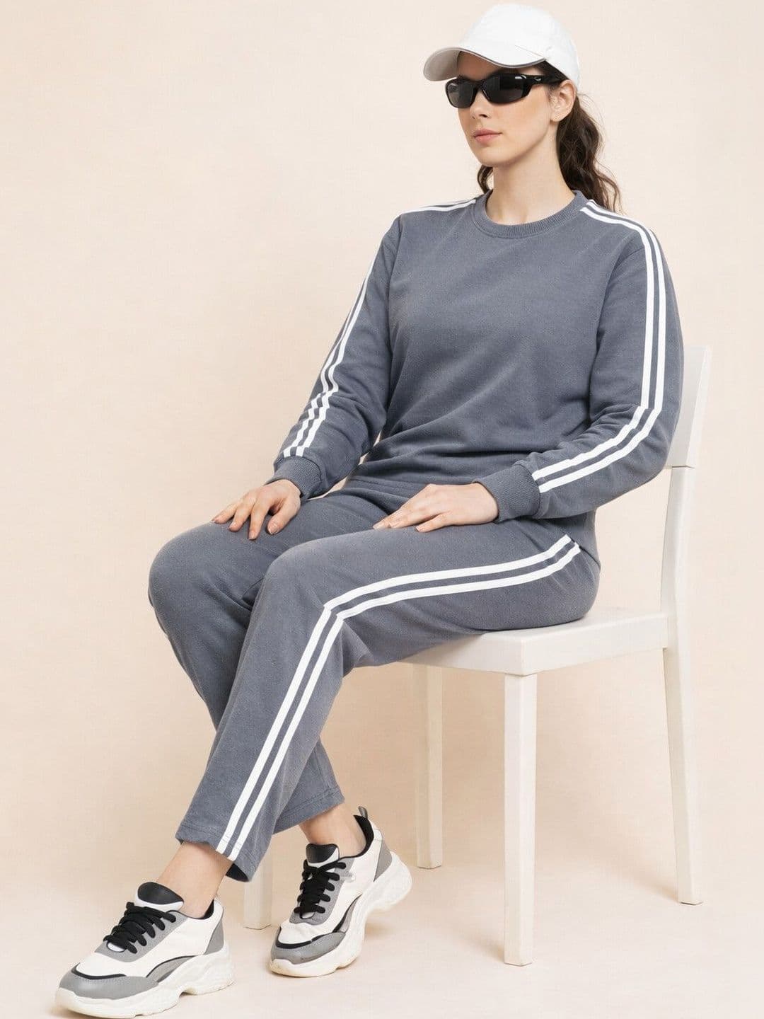 UnaOne Women Striped Cotton Tracksuits - view 1