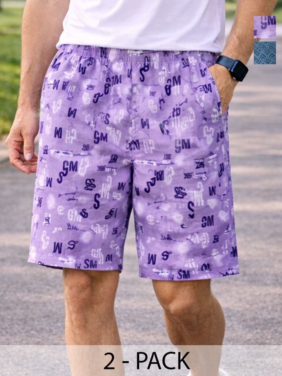 HRX by Hrithik Roshan Pack of 2 Printed Cotton Boxers - view 1