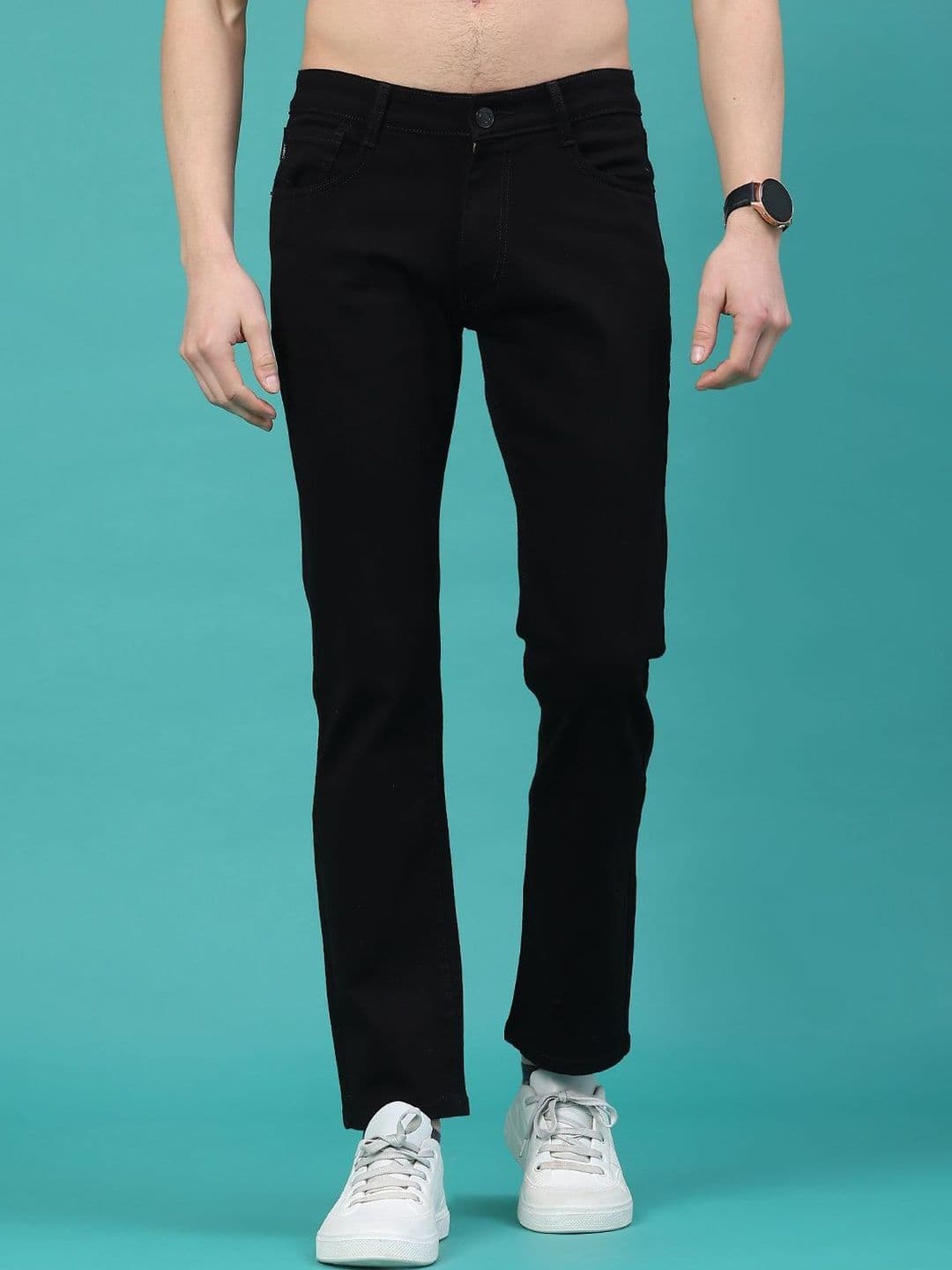 V-Mart Men Regular Fit Mid-Rise Stretchable Jeans - view 1