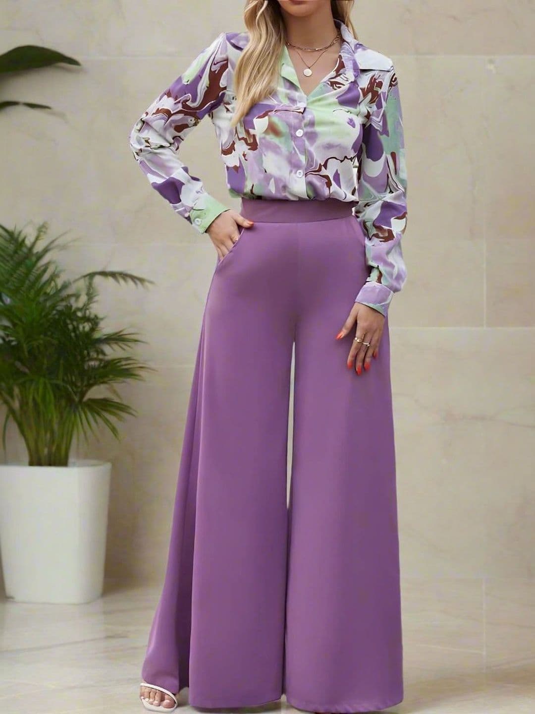 SHYAM SUNDARI Printed Shirt & Trousers Co-Ords Set - view 1