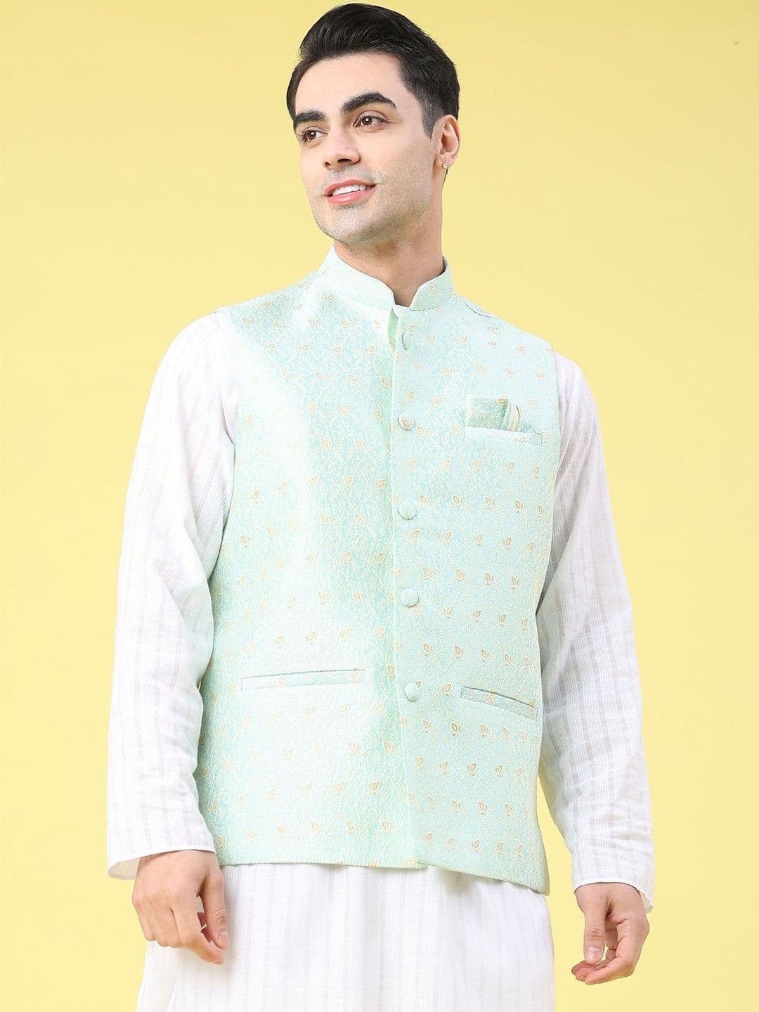 V-Mart Embroidered Woven Nehru Jacket - view 1