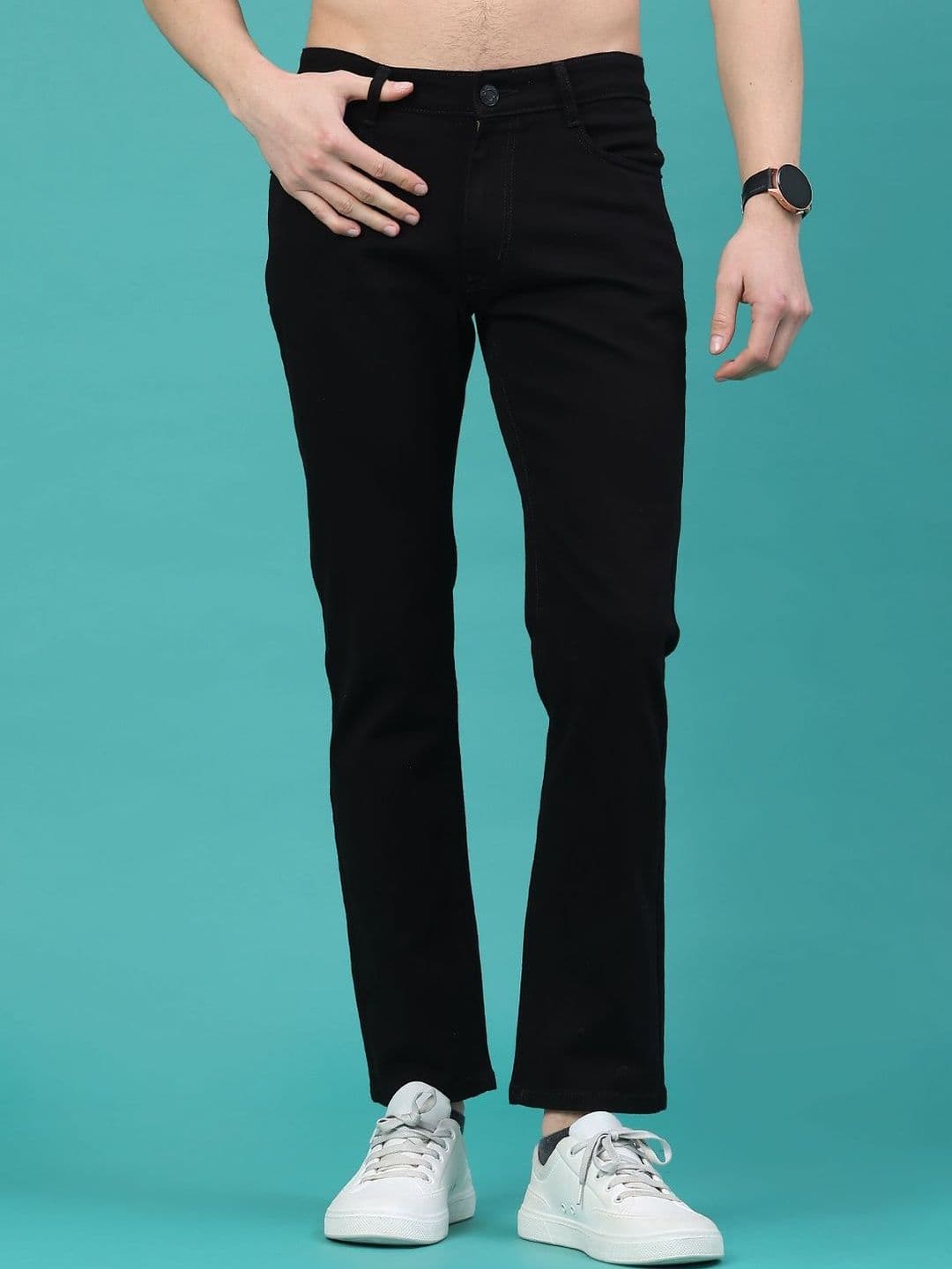 V-Mart Men Slim Fit Mid-Rise Stretchable Jeans - view 1